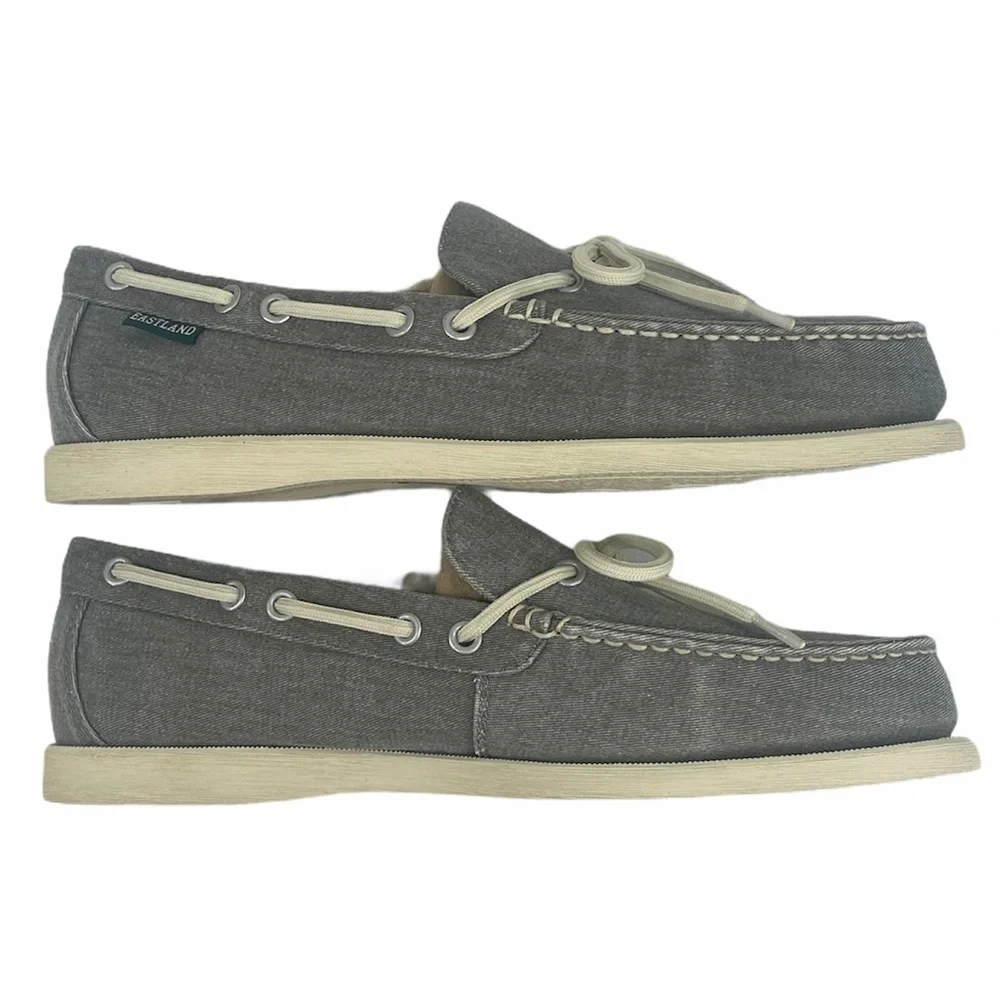 Eastland Grey Yarmouth 1-Eye Canvas Boat Shoes